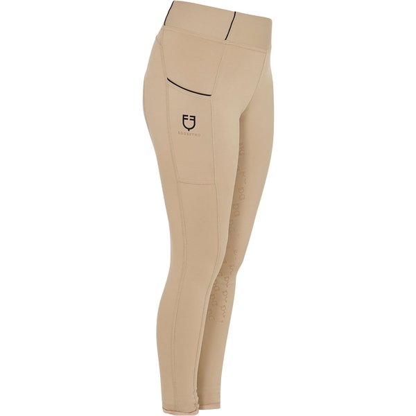 Equestro Slim Fit Vollgrip Reitleggings Kinder - beige, Größe 8 YEARS