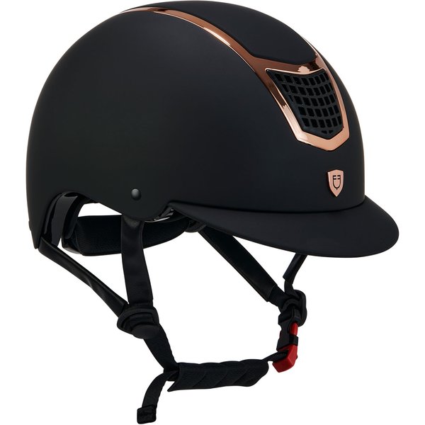 Equestro Eclipse matt ultra light Reithelm - black/rose gold, Größe L (59-61 cm)