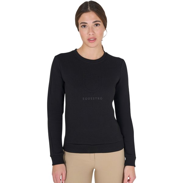 Equestro Crewneck Sweatshirt Damen - black, Größe L