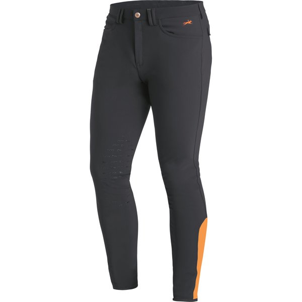 Schockemöhle Phoenix Kniegrip Reithose Herren - grey/orange, Größe 48