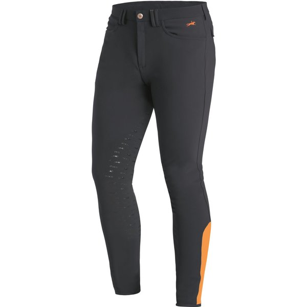 Schockemöhle Hero FS Vollgrip Reithose Herren - grey/orange, Größe 52