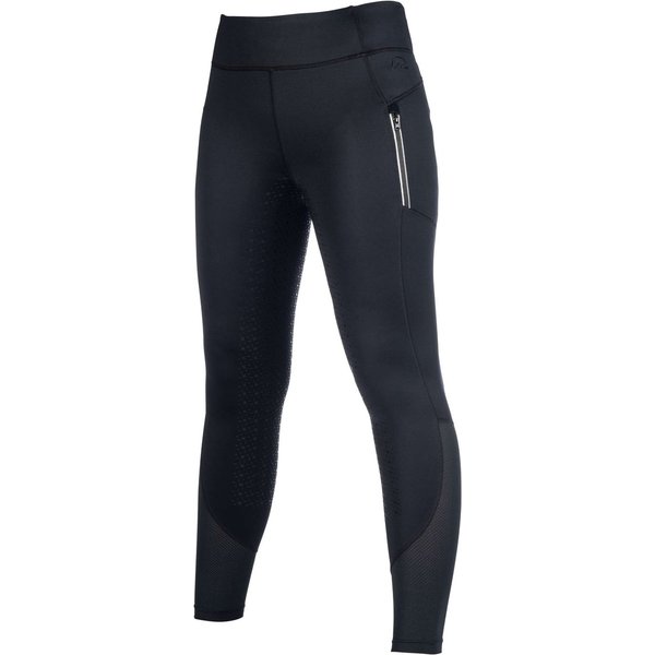 HKM Reitleggings Harbour Island Silikon-Vollbesatz Damen u. Kinder - black, Größe 40/42