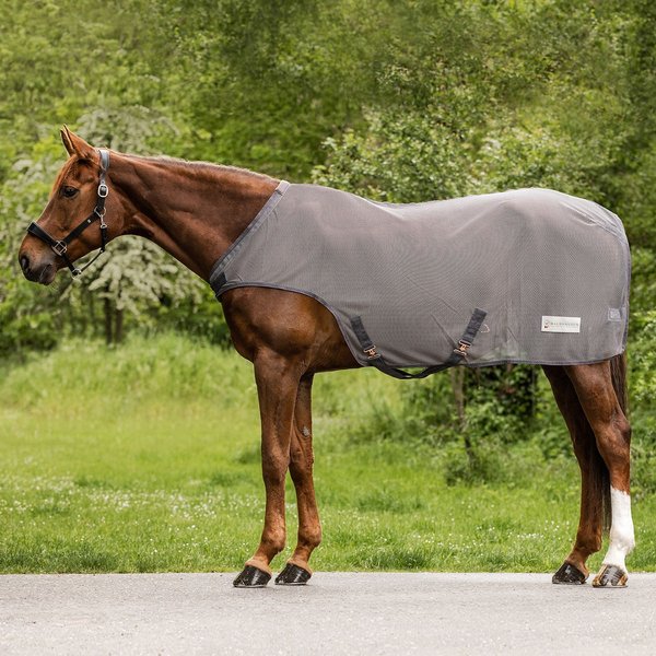Waldhausen Fliegen-Führmaschinendecke Comfort - grau, Größe 125 cm