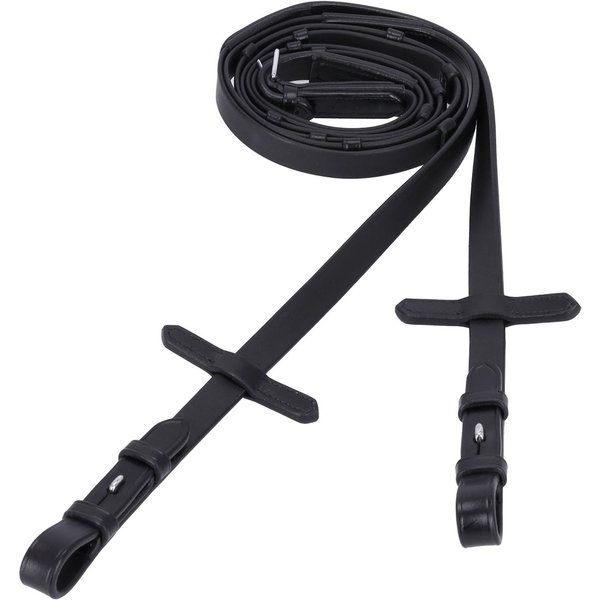 Schockemöhle Soft Rubber Zügel Stops - black/silver, Größe WB