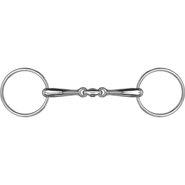 Waldhausen Wassertrense Doppelt Gebrochen massiv 16mm - Silber, Größe 13.5 cm
