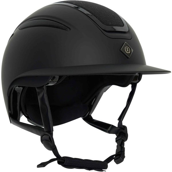 Imperial Riding Reithelm IRHOlania Deluxe Big Visor - Black glitter, Größe S
