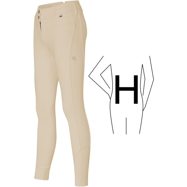 Kingsland KLKira Kniegrip Reithose H-Shape Damen - beige cobblestone, Größe 32