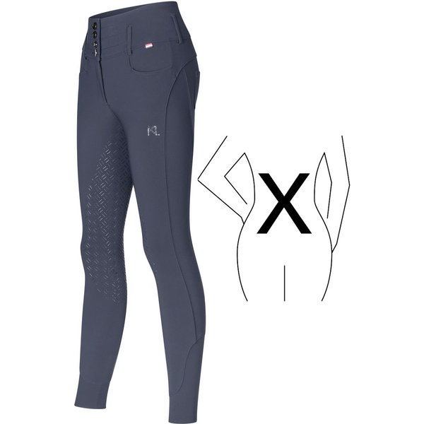 Kingsland KLKhloe High Waist Vollgrip X-Shape Reithose Damen - navy, Größe 32