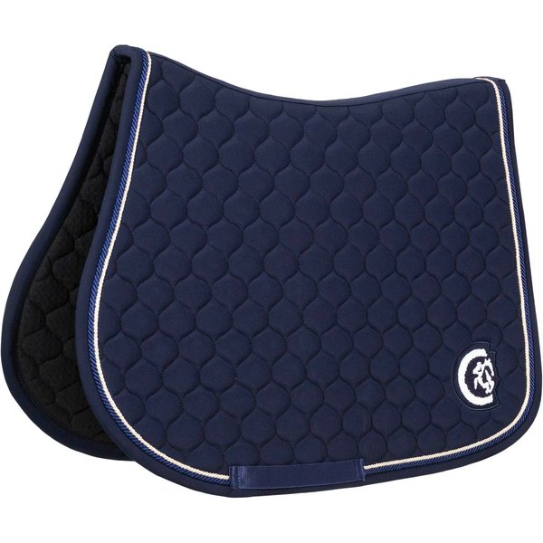 Kentucky Horsewear Schabracke Springen mit 3D Logo Onion Quilt - navy, Größe Warmblut Springen
