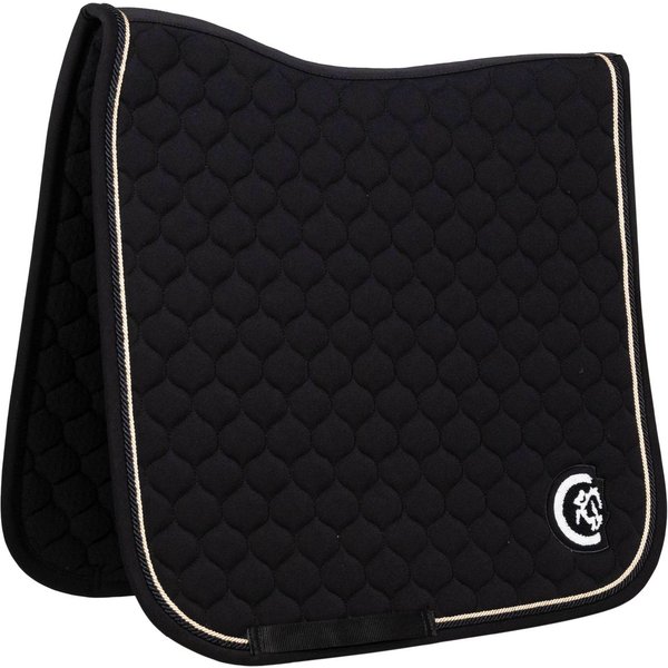 Kentucky Horsewear Schabracke Dressur mit 3D Logo Onion Quilt - schwarz, Größe Warmblut Dressur