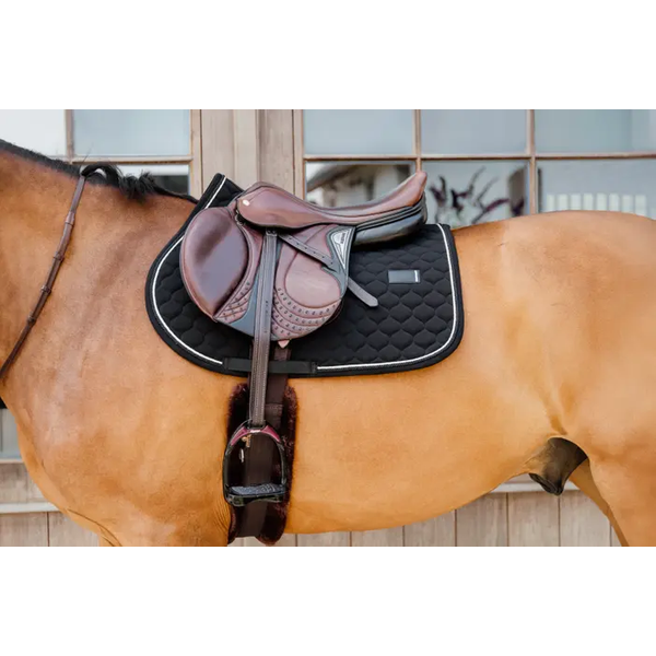 Kentucky Horsewear Schabracke Springen Rubber Logo - schwarz, Größe Warmblut Springen