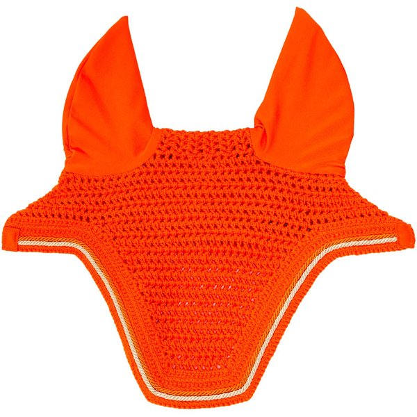 Kentucky Horsewear Fliegenmütze Fly Veil Wellington Diamond Rope SOUNDLESS - orange, Größe Full