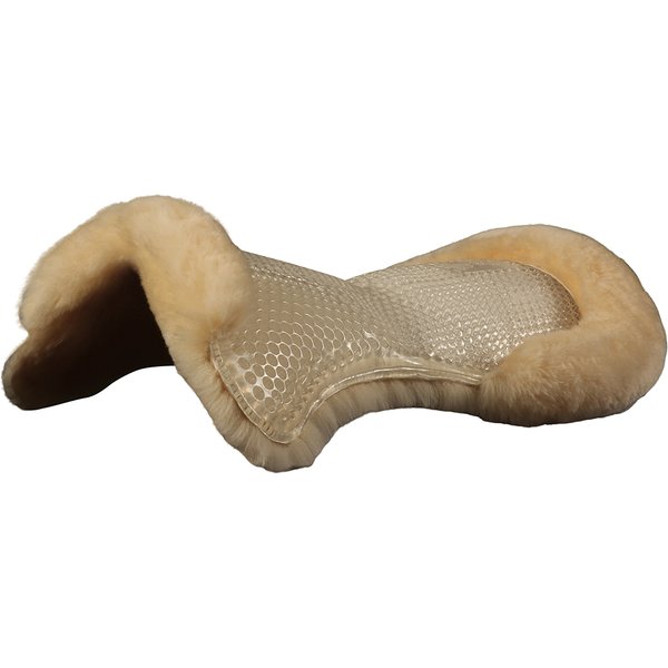 Acavallo Gel Pad Front Riser Schaffellunterseite - transparent/natural