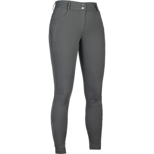 HKM Reithose Ari Mid Rise Silikon-Kniebesatz Damen - grau, Größe 40