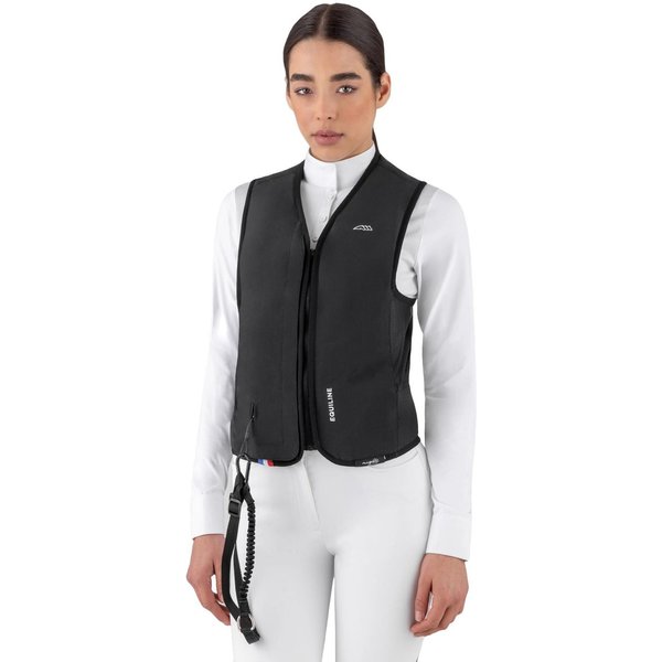 Equiline Eclair Airbagweste ohne Rückenprotector Unisex - schwarz, Größe XXS