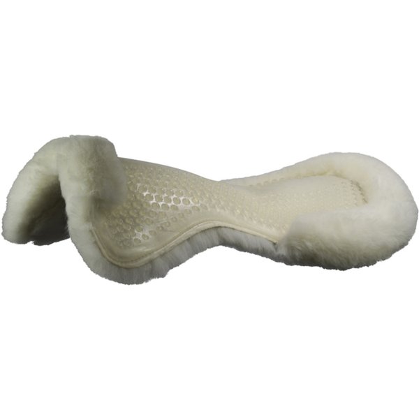 Acavallo Gel Pad Massage mit Schaffellunterseite - transparent/white