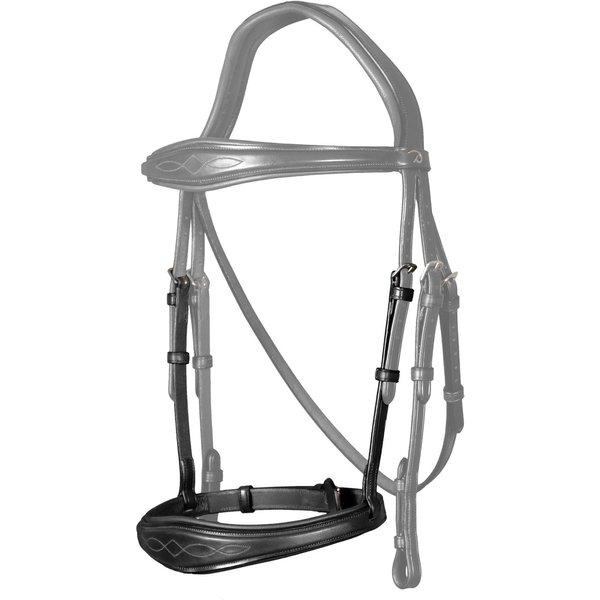 Dyon Anatomischer Nasenriemen ohne Sperrriemen NEC - schwarz, Größe Warmblut Extra