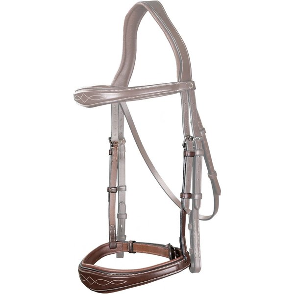 Dyon Anatomischer Nasenriemen ohne Sperriemen Jumping Collection - braun, Größe Warmblut Extra
