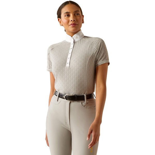 Ariat Showstopper X Show Shirt Turniershirt Damen - silver sconce, Größe XL