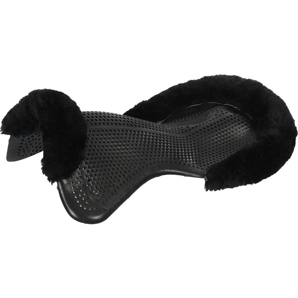 Acavallo Gel Pad THERAPEUTIC mit Lammfell - black/black, Größe M