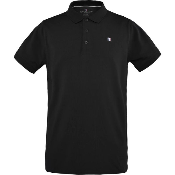 Kingsland Polo Piquet-Shirt Herren Classic - schwarz, Größe L