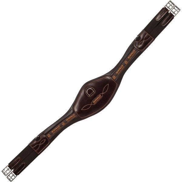 Acavallo Anatomischer Langgurt Kalbsleder + Nylon - braun, Größe 125