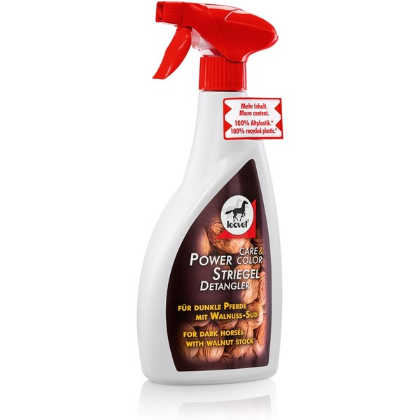 Leovet Power Striegel Walnuss - Dunkle Pferde - 550 ml - Größe 550ml