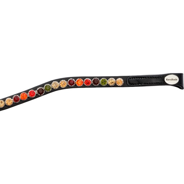 Kavalkade Stirnband Seasons dreams - BC2 - schwarz/braun-orange, Größe Warmblut