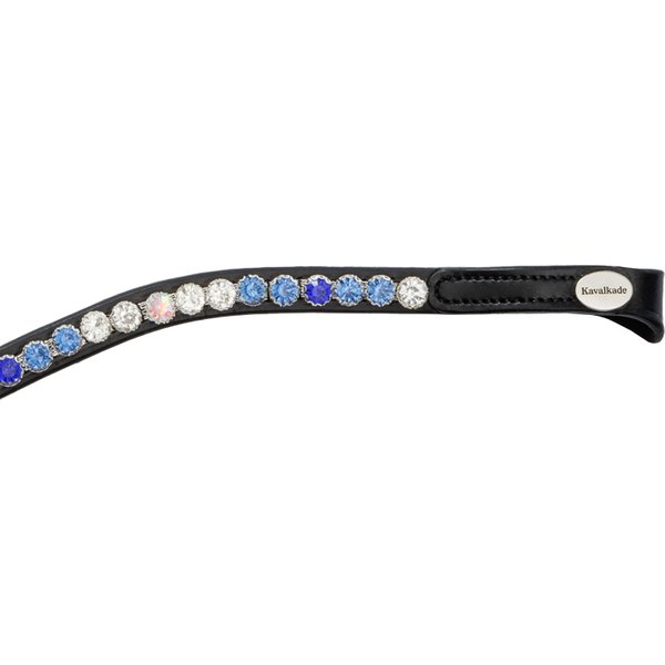 Kavalkade Stirnband Seasons dreams - BC2 - schwarz/weiß-royalblau, Größe Warmblut