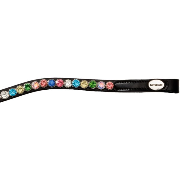 Kavalkade Stirnband Seasons dreams - BC2 - schwarz/pink-bunt, Größe Warmblut