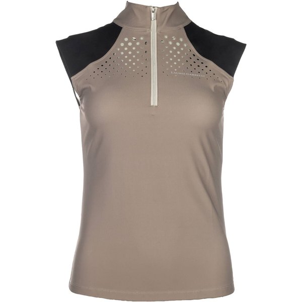 HKM Funktionstop Amalfi - taupe/schwarz, Größe L