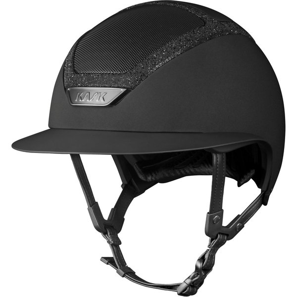 KASK Star Lady Chrome Swarovski Frame Reithelm inkl. Liner - black/black, Größe 56