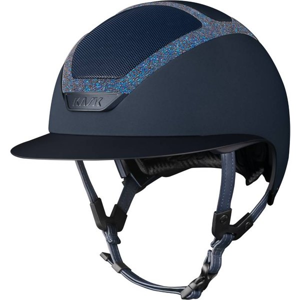 KASK Star Lady Chrome Swarovski Frame Reithelm inkl. Liner - navy_parsh, Größe 55