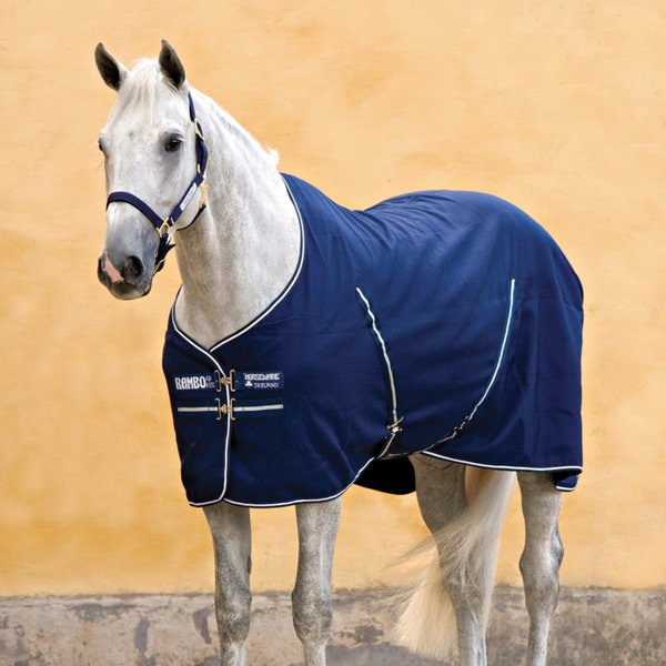 Horseware Rambo Stable Sheet 0g - black/thunderstorm grey & silver, Größe 125