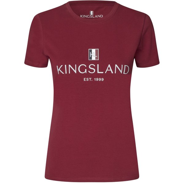 Kingsland Classic Logo T-Shirt Damen - new kl burgundy, Größe L