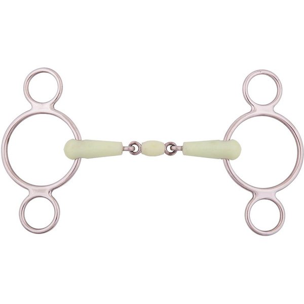 BR 3-Ringtrense Apple Mouth 18mm doppelt gebrochen rostfr. - Größe 12.5 cm