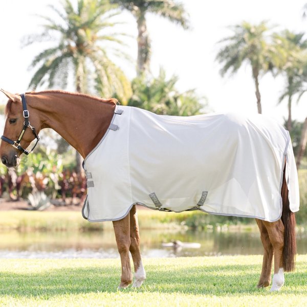 Horseware Amigo Bug Rug Fliegendecke - silver/titanium grey & silver, Größe 130