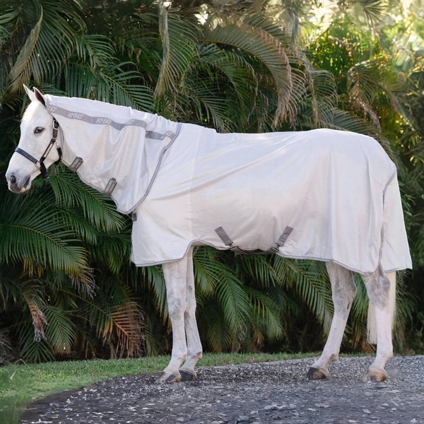 Horseware Amigo Integrated Fly Sheet - silver/titanium grey & silver, Größe 160