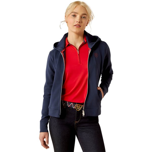 Ariat Antez Team Full Zip Hoodie Damen - navy, Größe M
