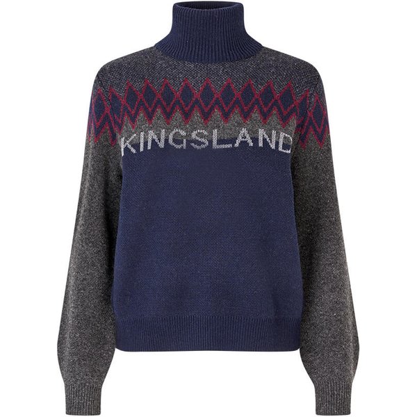 Kingsland KLMontez Strick-Rollkragenpullover Damen - grey forged iron, Größe L
