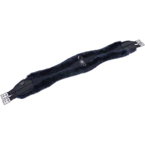 Christ Lammfell Konturgurt lang - schwarz/anthrazit, Größe 130 cm