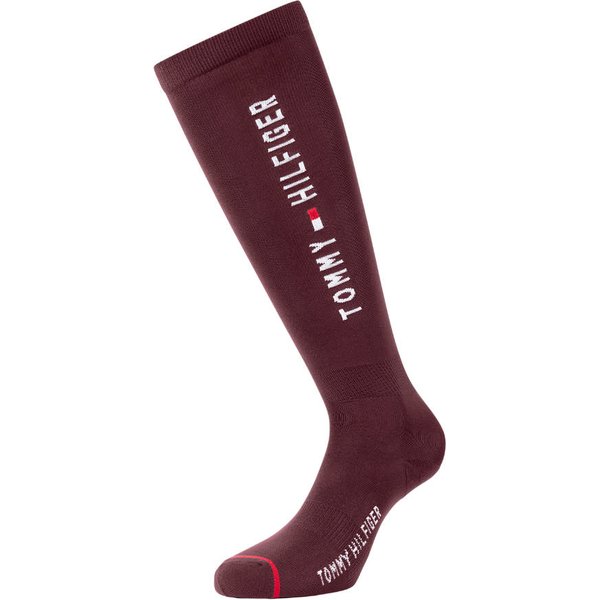 Tommy Hilfiger Equestrian Clifton Reitsocken - deep burgundy, Größe 39/42