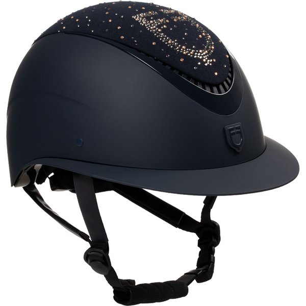 Equestro Proxima Matt Strassstein-Logo Reithelm - navy/navy shiny, Größe S (52-54)
