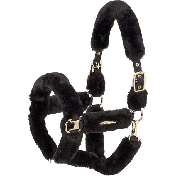Eskadron Heritage 25/26 Faux Fur Complete Halfter - black truffle, Größe Pony