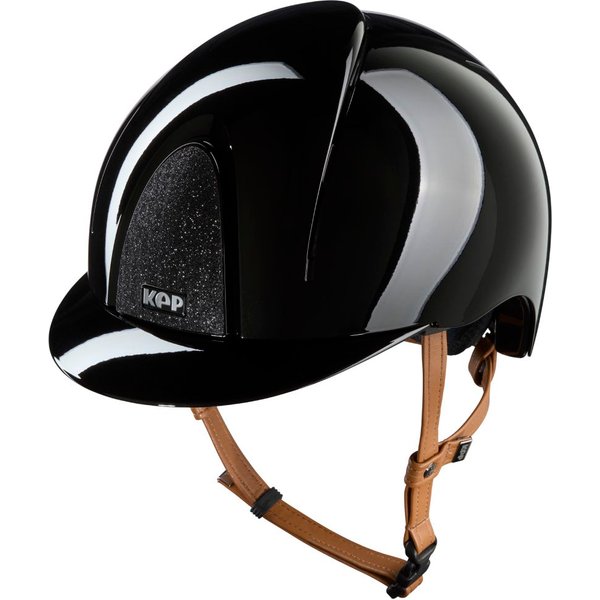 KEP Smart Nova Metal Polish beige Strap Star Reithelm - black, Größe M (51-58)