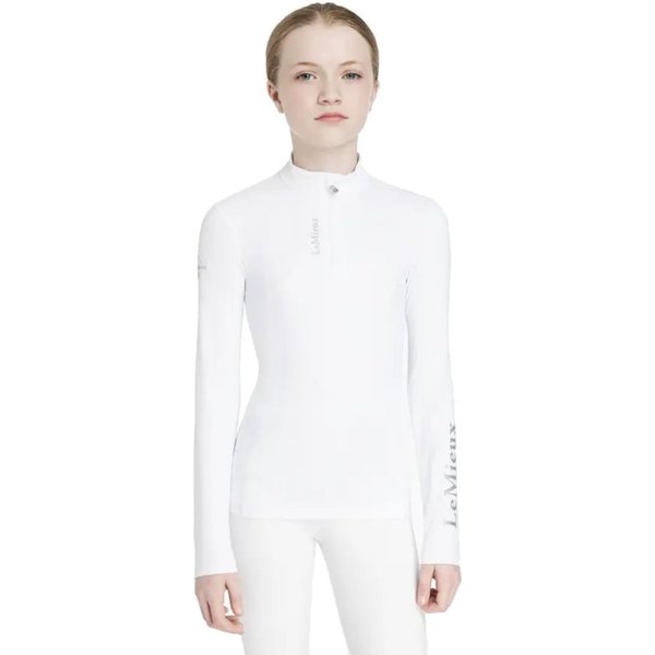 LeMieux Young Rider Classique Funktionsshirt Mädchen - white, Größe 128