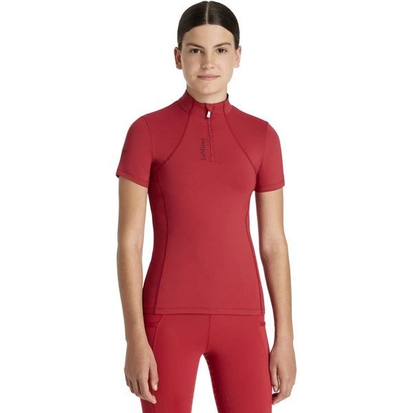 LeMieux Young Rider Classique Kurzärmeliger Funktionsshirt Mädchen - chilli, Größe 128