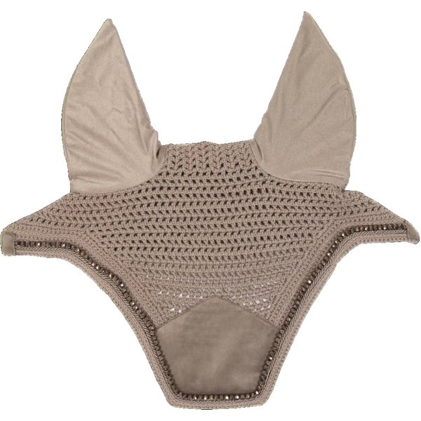 Kentucky Horsewear Fliegenohren Wellington soundless Velvet Pearls - beige, Größe Warmblut