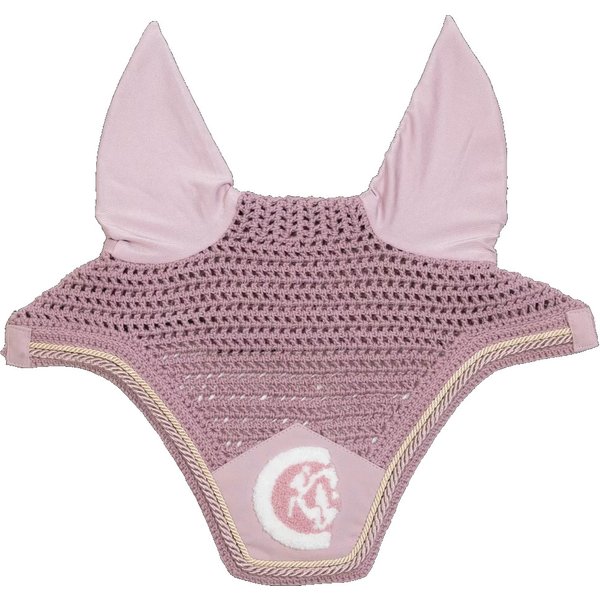 Kentucky Horsewear Fliegenohren Wellington soundless 3D Logo rope - soft rose, Größe Warmblut