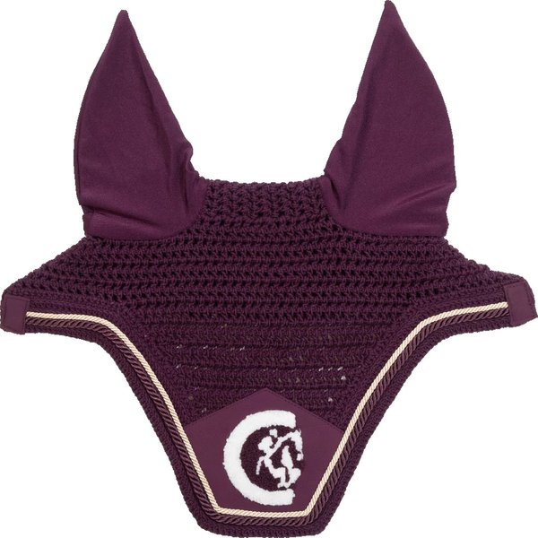 Kentucky Horsewear Fliegenohren Wellington soundless 3D Logo rope - purple, Größe Warmblut